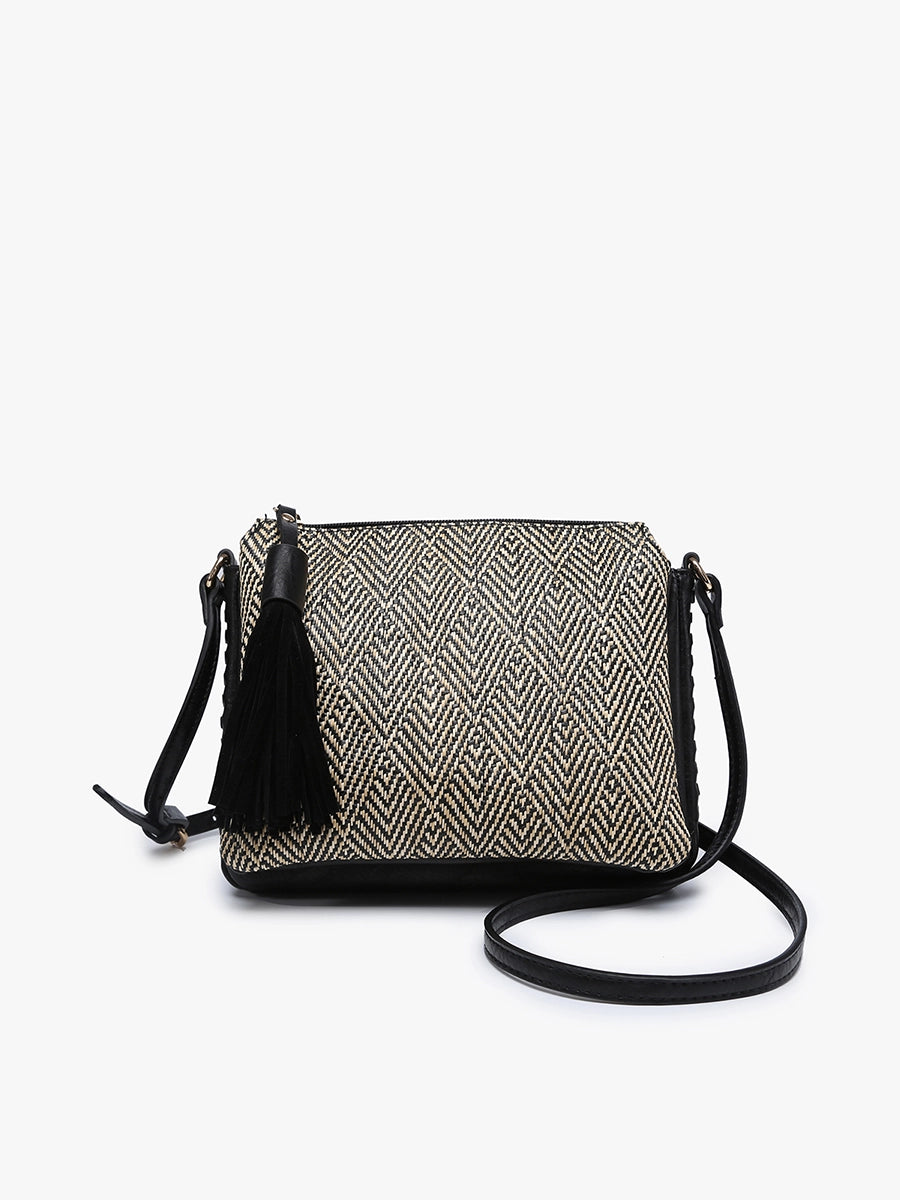 Sabrina Arrowhead Crossbody - Black/Tan