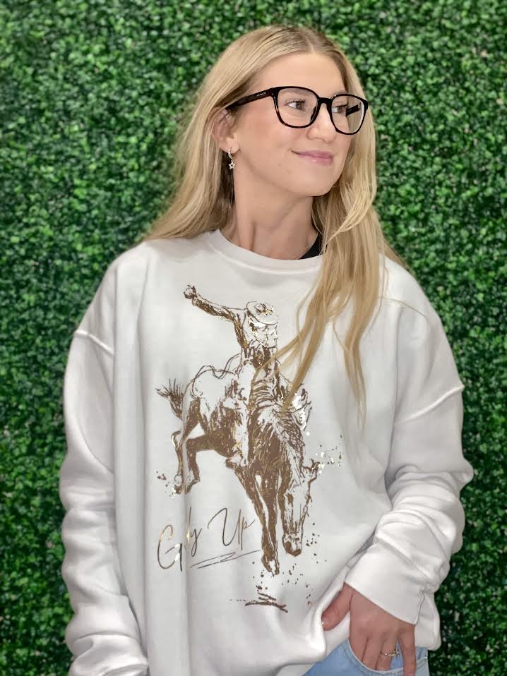 Giddy Up Foil Sweatshirt