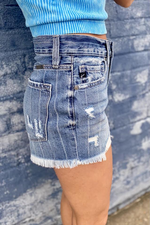 Caspian High Rise Stripe Shorts