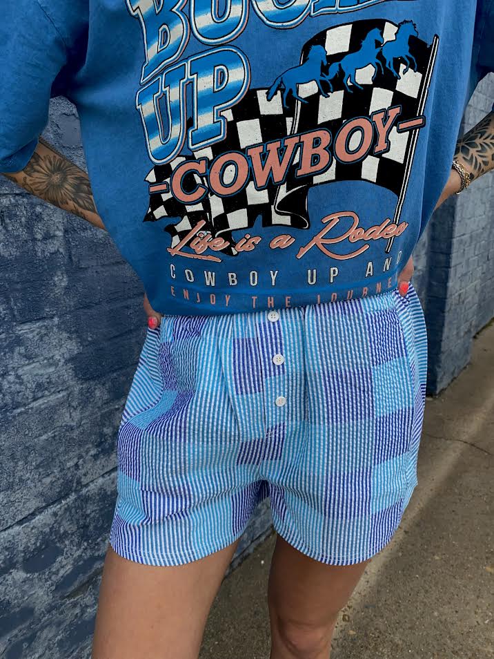Day to Day Boxer Shorts - Blue Checkered