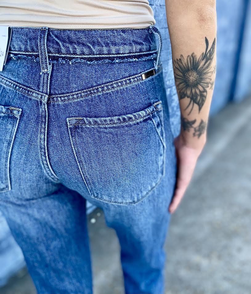 Angelina High Rise Slim Straight Leg Jeans