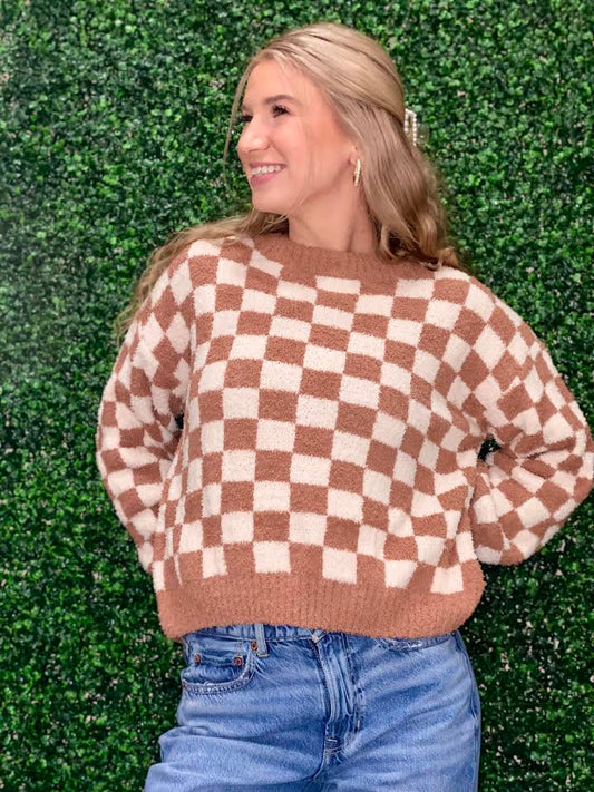 Checkmate Harmony Sweater - Mocha