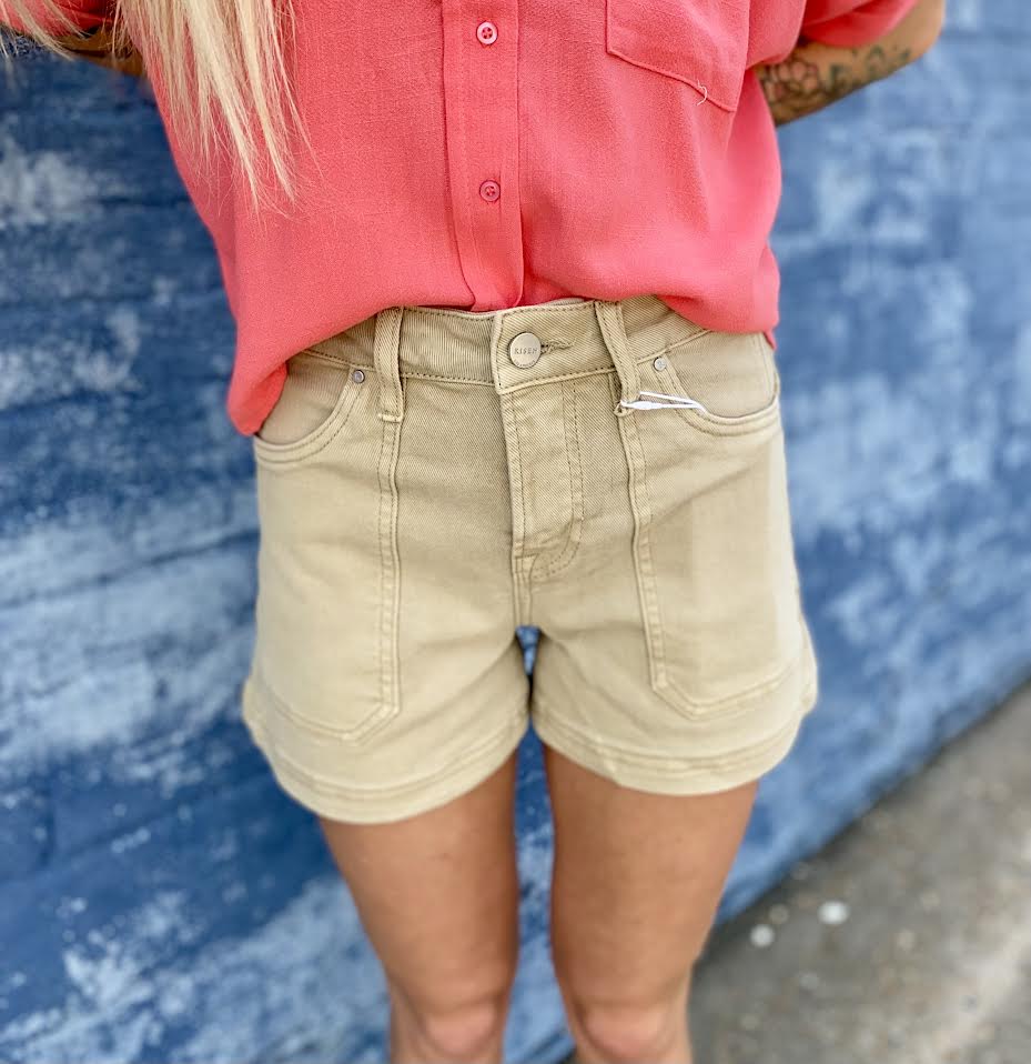 Karissa's Khaki Patch Pocket Shorts