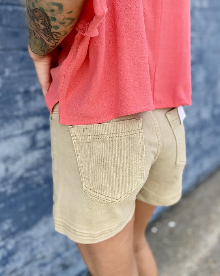 Karissa's Khaki Patch Pocket Shorts