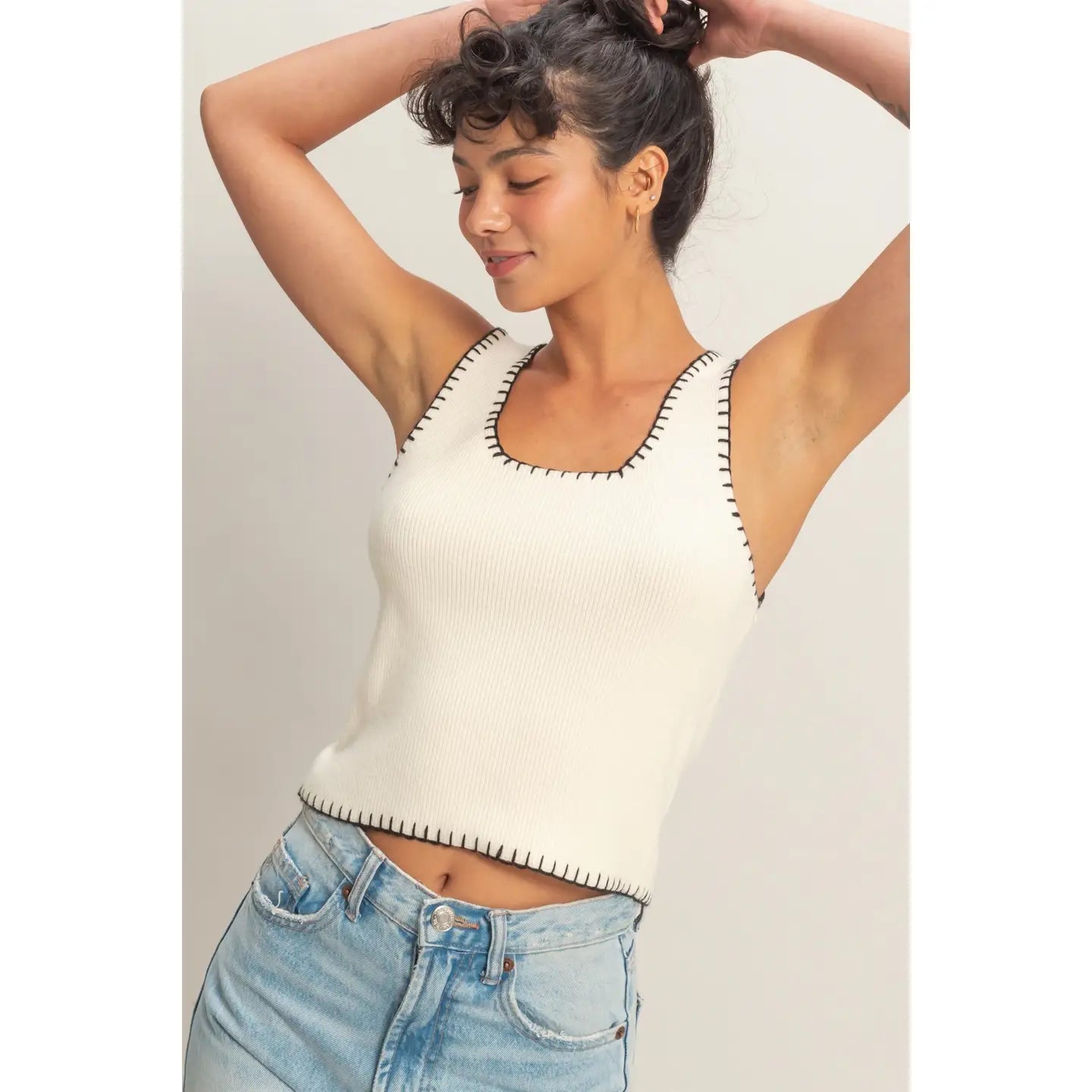Camilla's Stitch Square Neck Tank Top