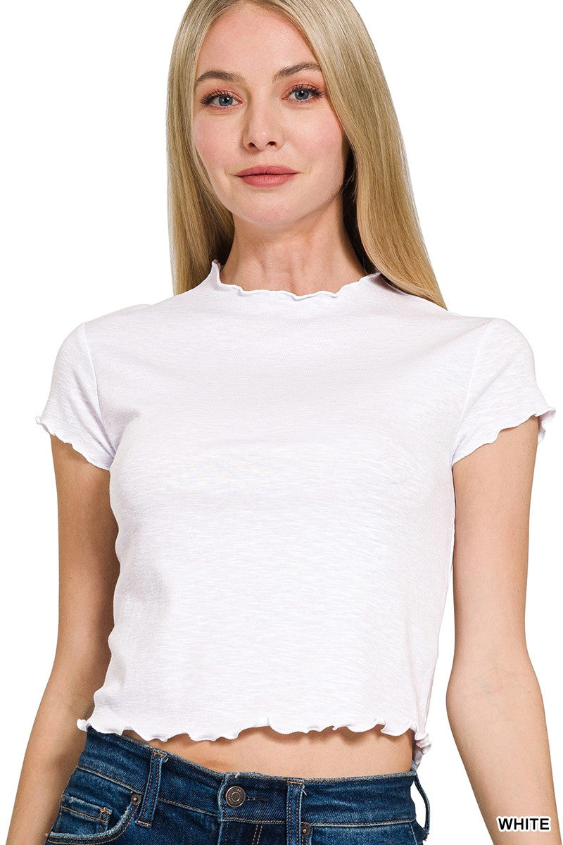 It's Common Sense Crop Top - White