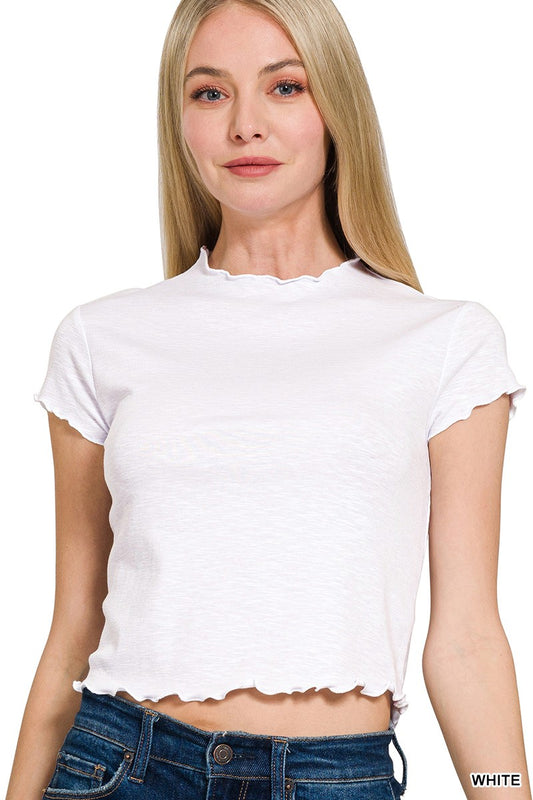 It's Common Sense Crop Top - White