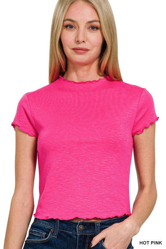 It's Common Sense Crop Top - Hot Pink