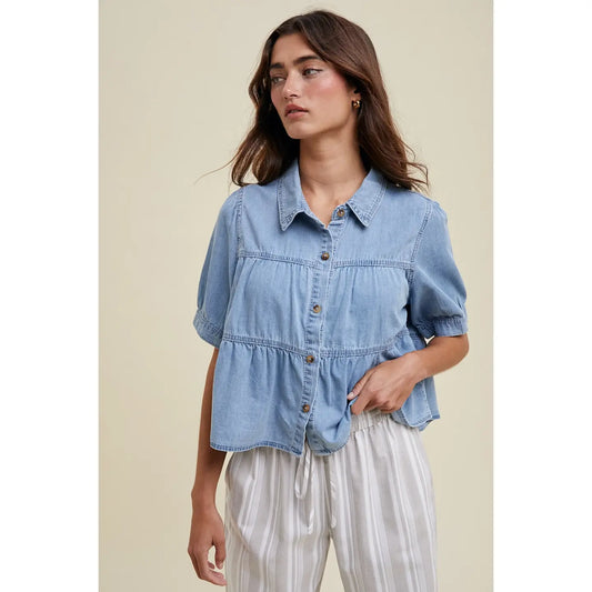 Benneth The Moon Denim Top