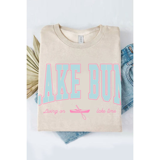 Lake Bum Graphic Tee - Tan