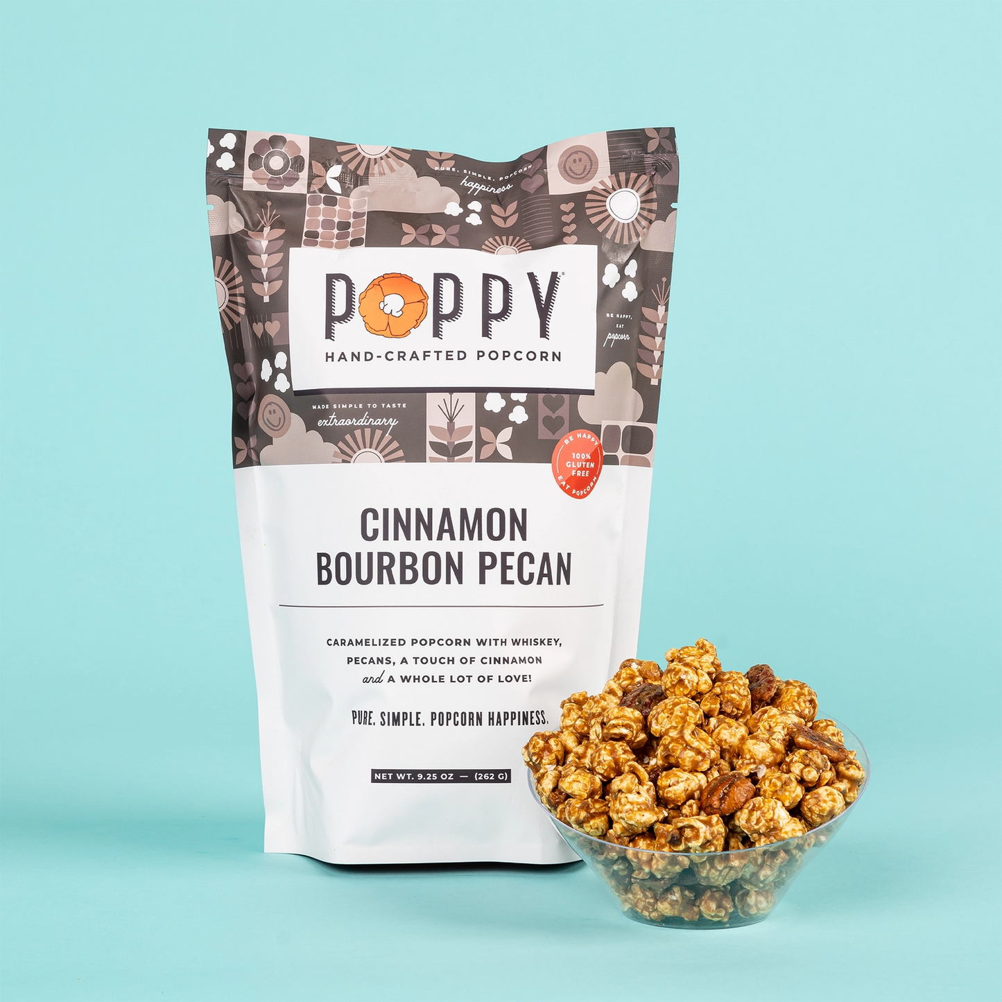 Poppy Cinnamon Bourbon Pecan Popcorn