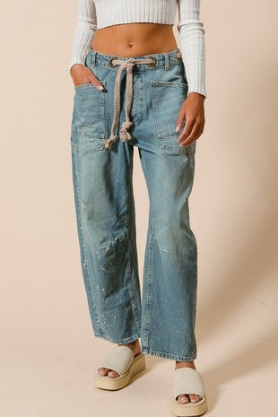 The Holy Grail Belted Denim Jeans