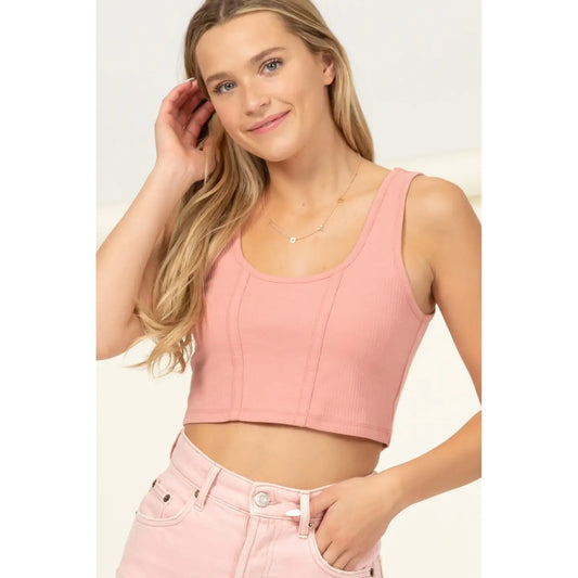 Make It Clear Tank Top - Teak Rose