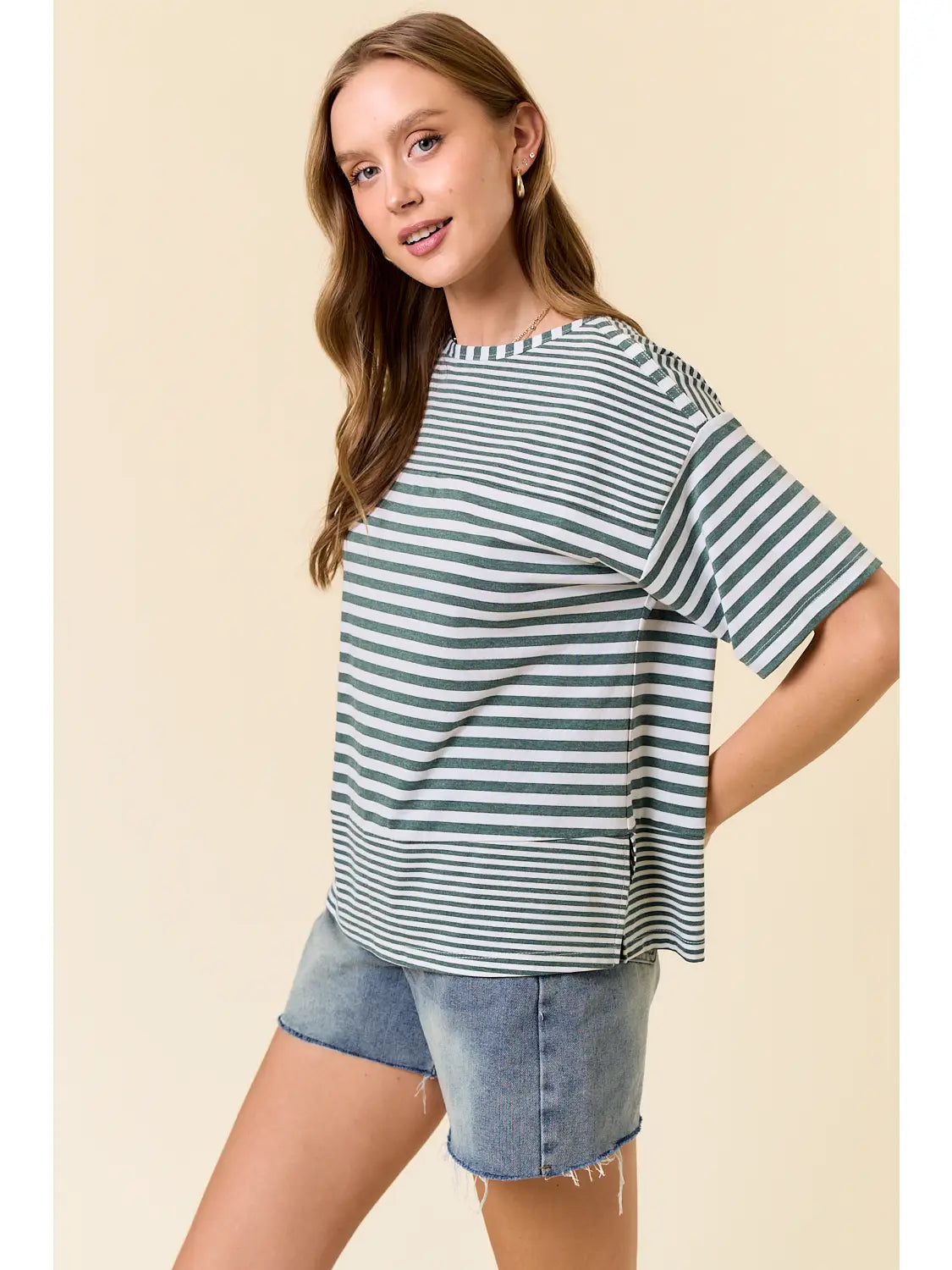 Sail Away Denim Stripe Tee