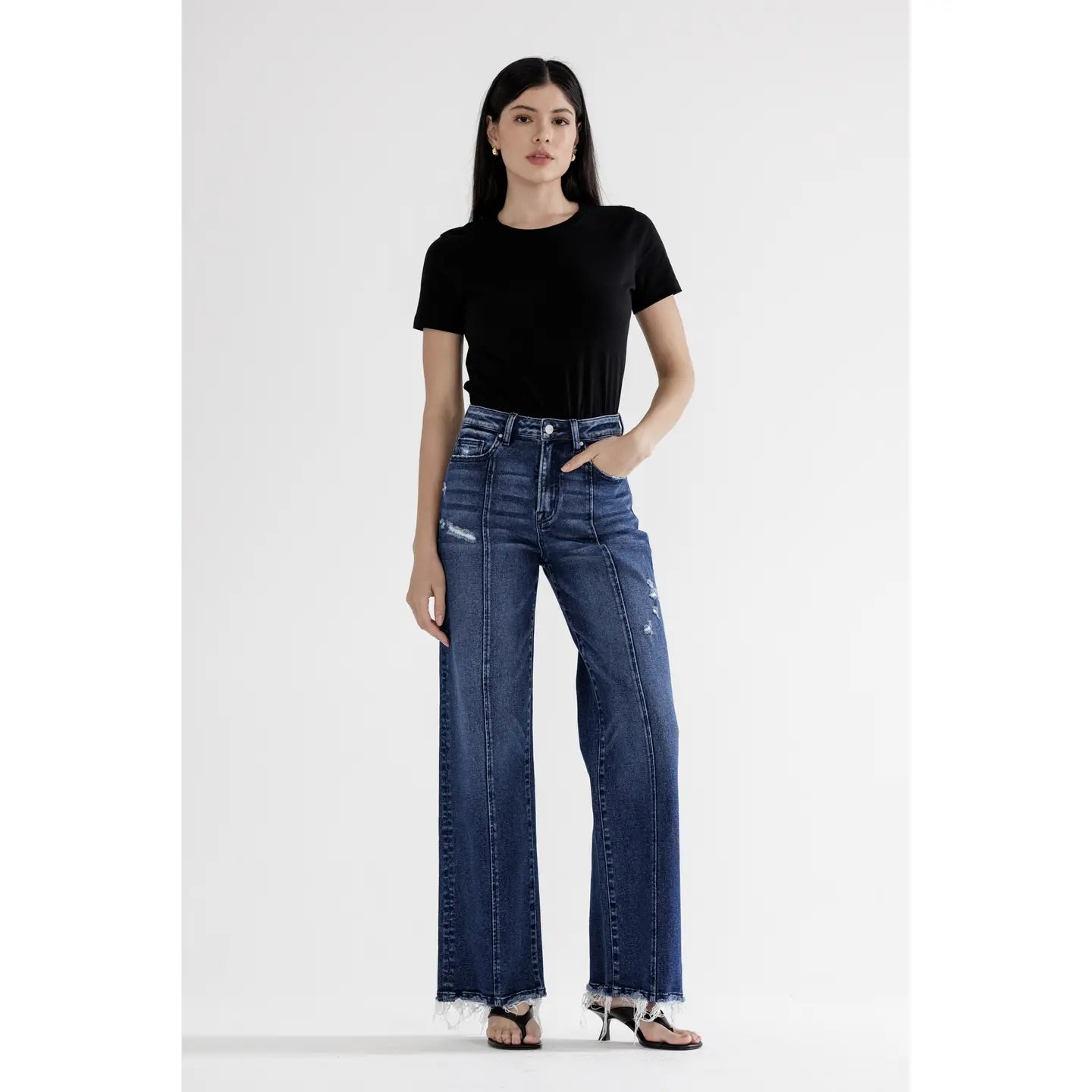Alexa's Super High Rise Front Stitch Jeans
