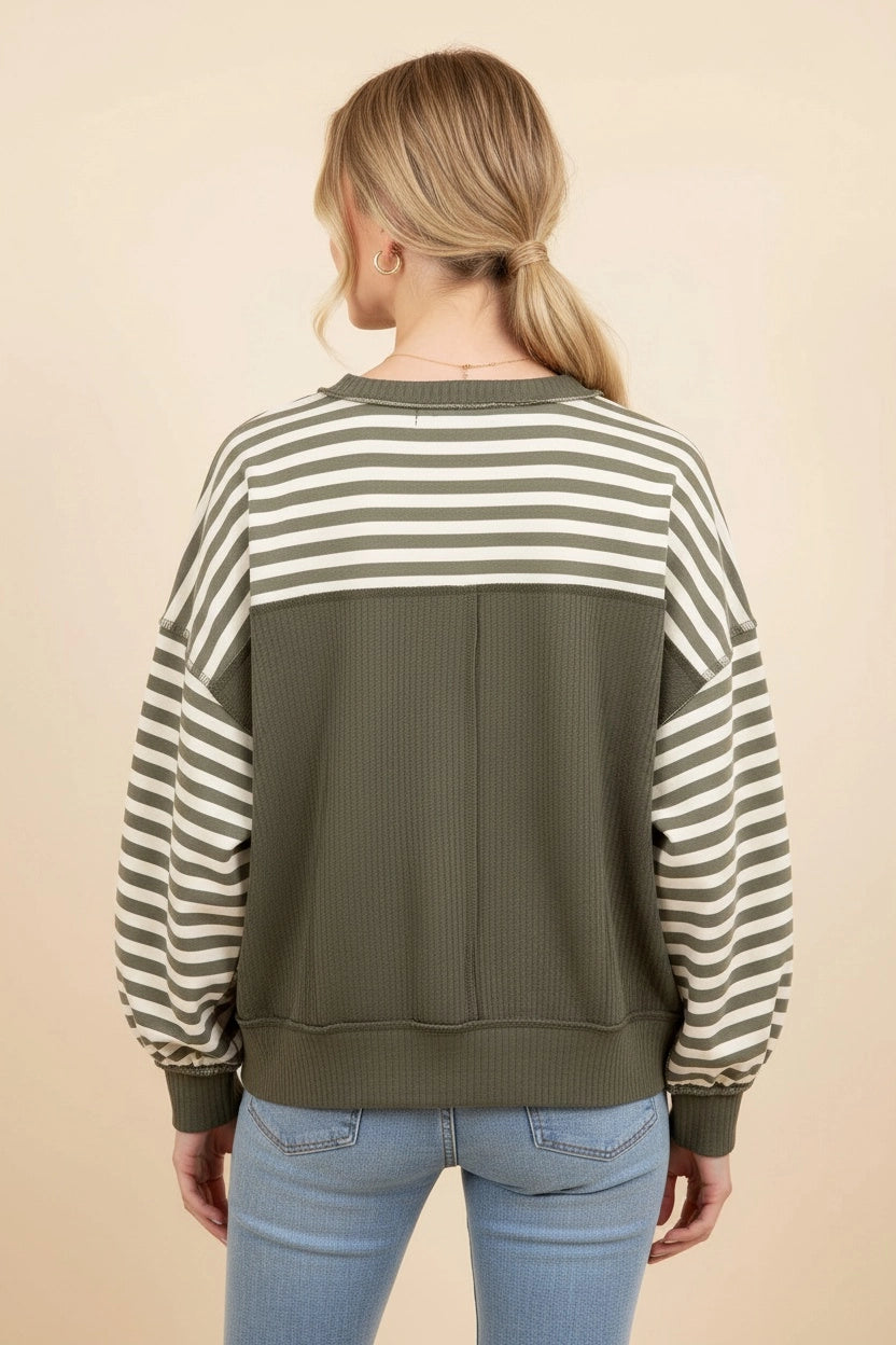 Kennedy's Striped Pullover Sweatshirt