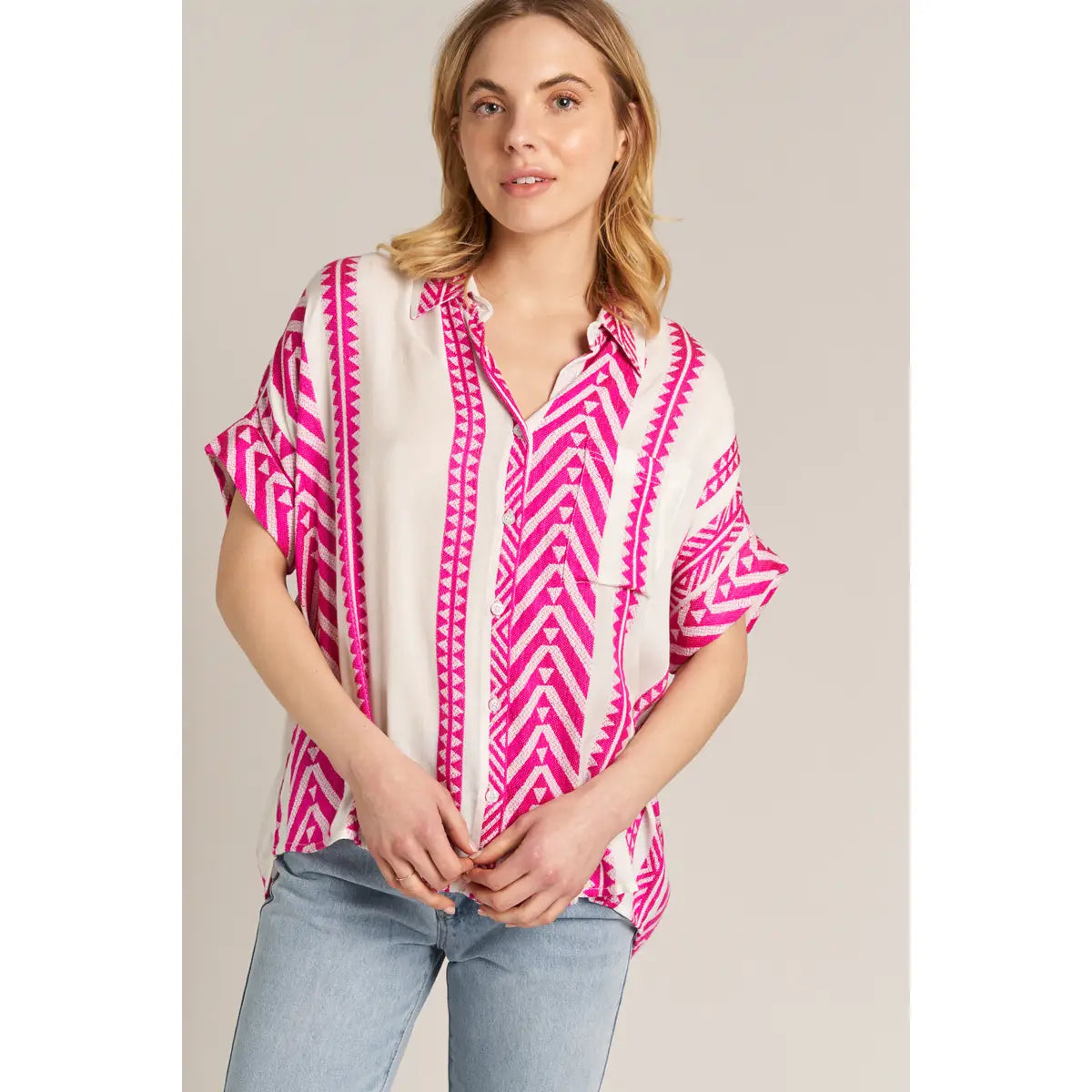 Daring Diva Front Button Top