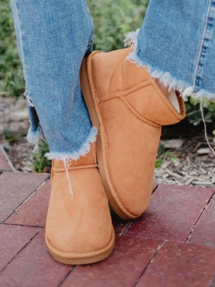 Chestnut Fur Mini Ankle Boot