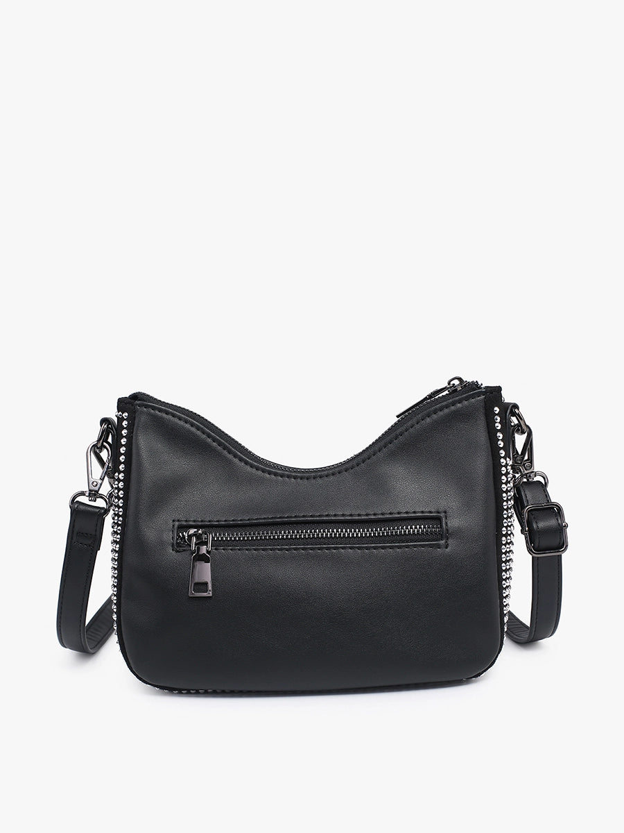 Grommet Shoulder Bag - Silver