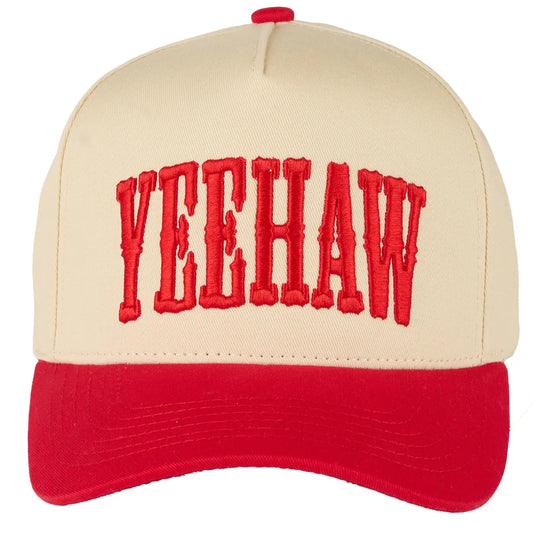 C.C. YeeHaw Embroidered Trucker Hat - Red