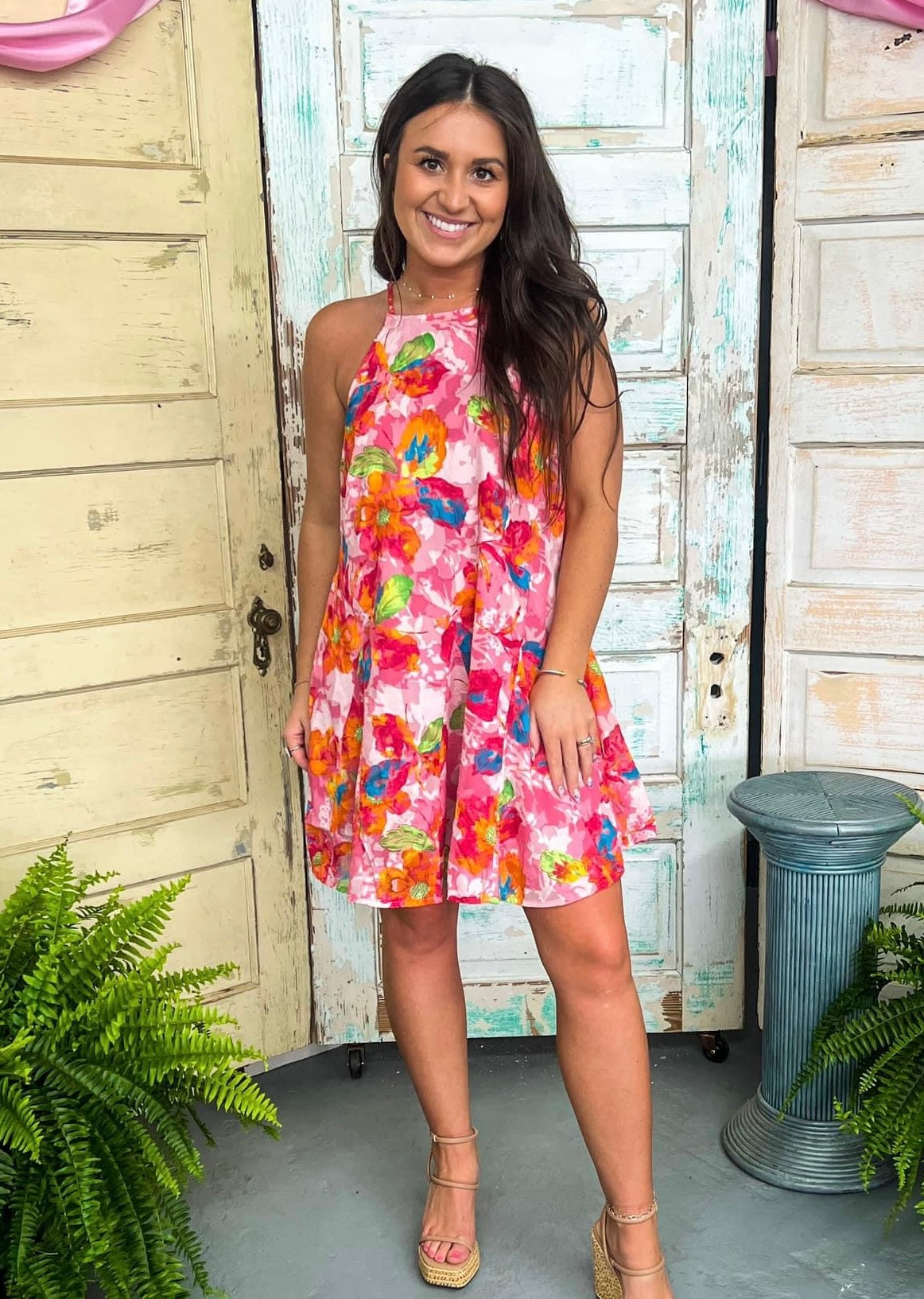 flower fields mini dress Flower Fields Eyelet Mini Dress