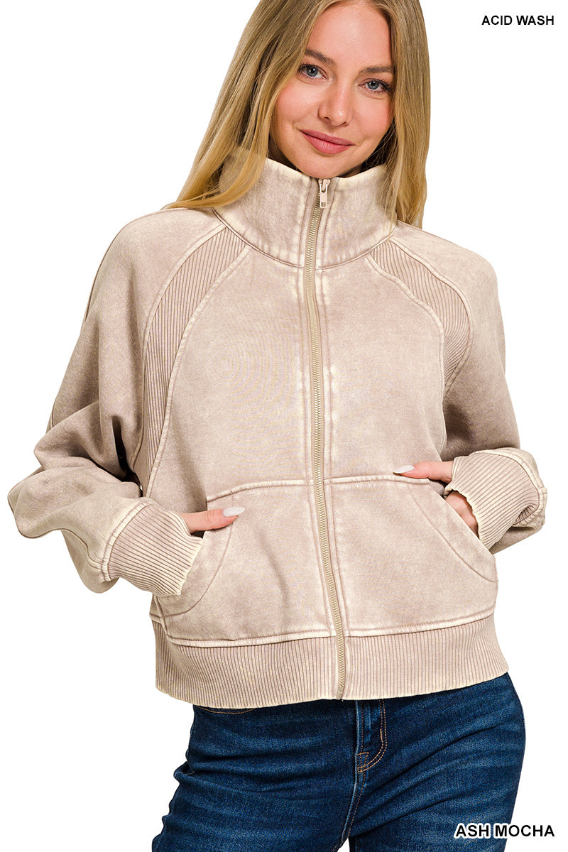 Natural Girl Zip Jacket - Ash Mocha