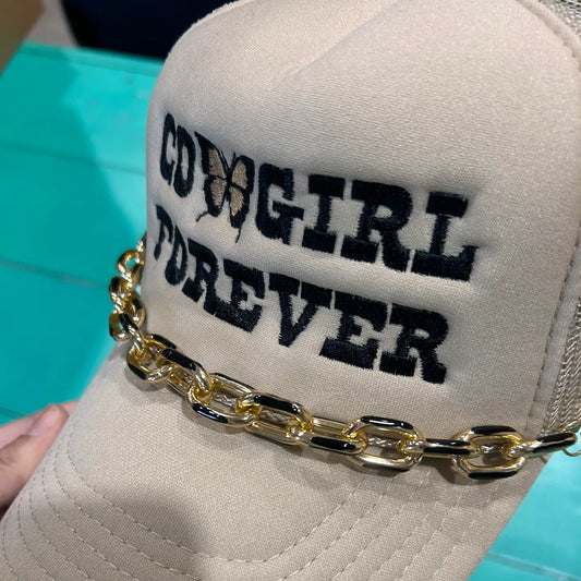 Trucker Hat Chain - Chunky Black Dipped Chain