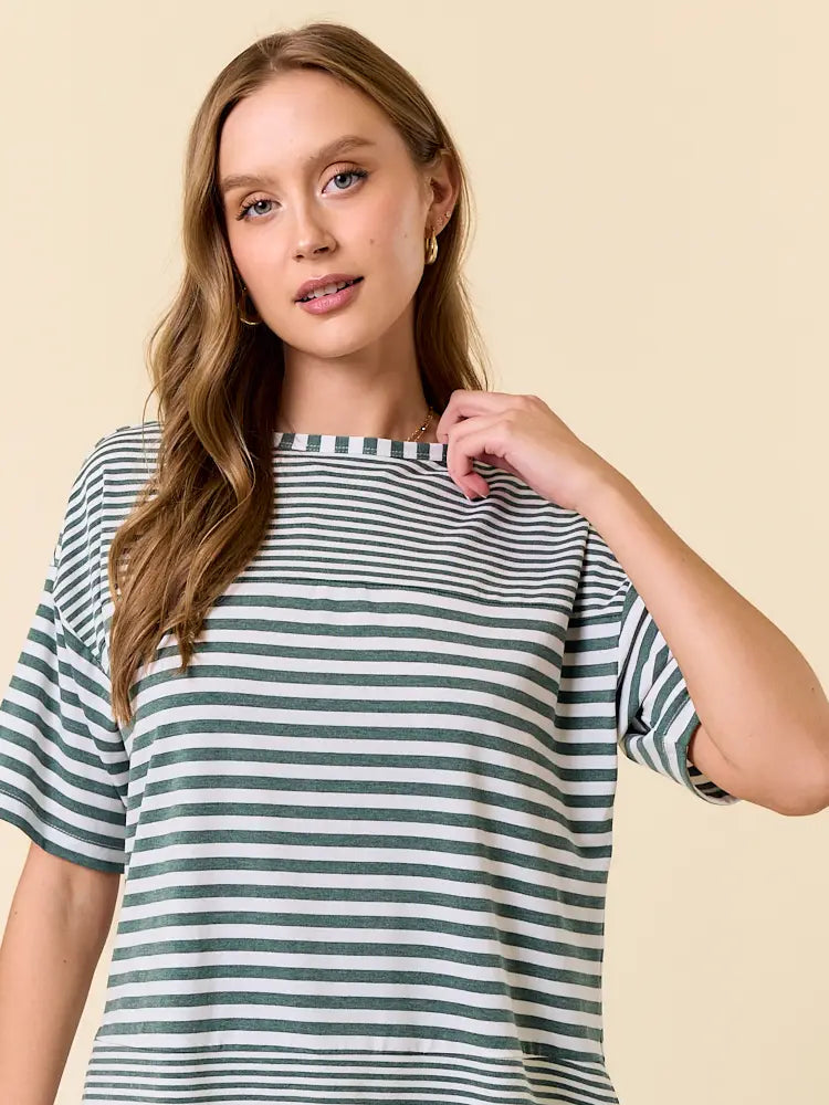 Sail Away Denim Stripe Tee