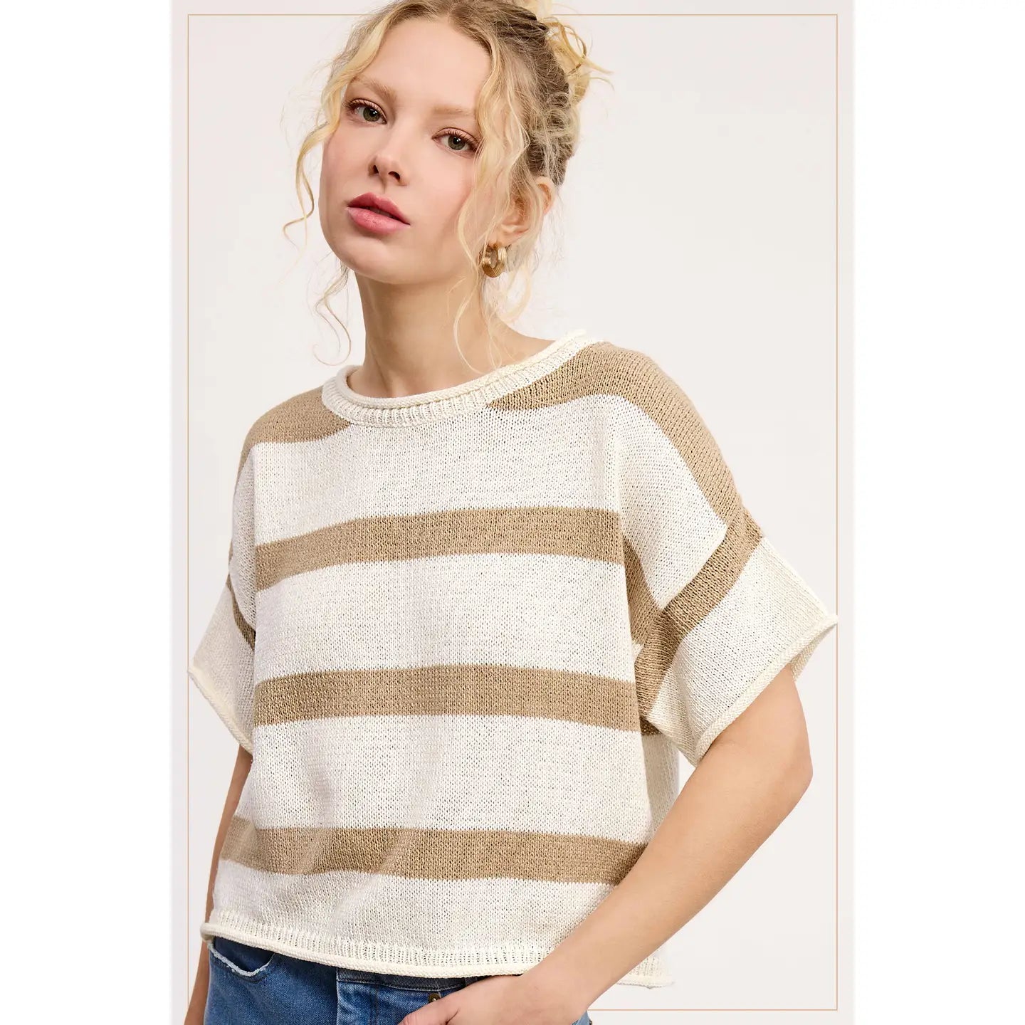 What's Next Striped Sweater Top
