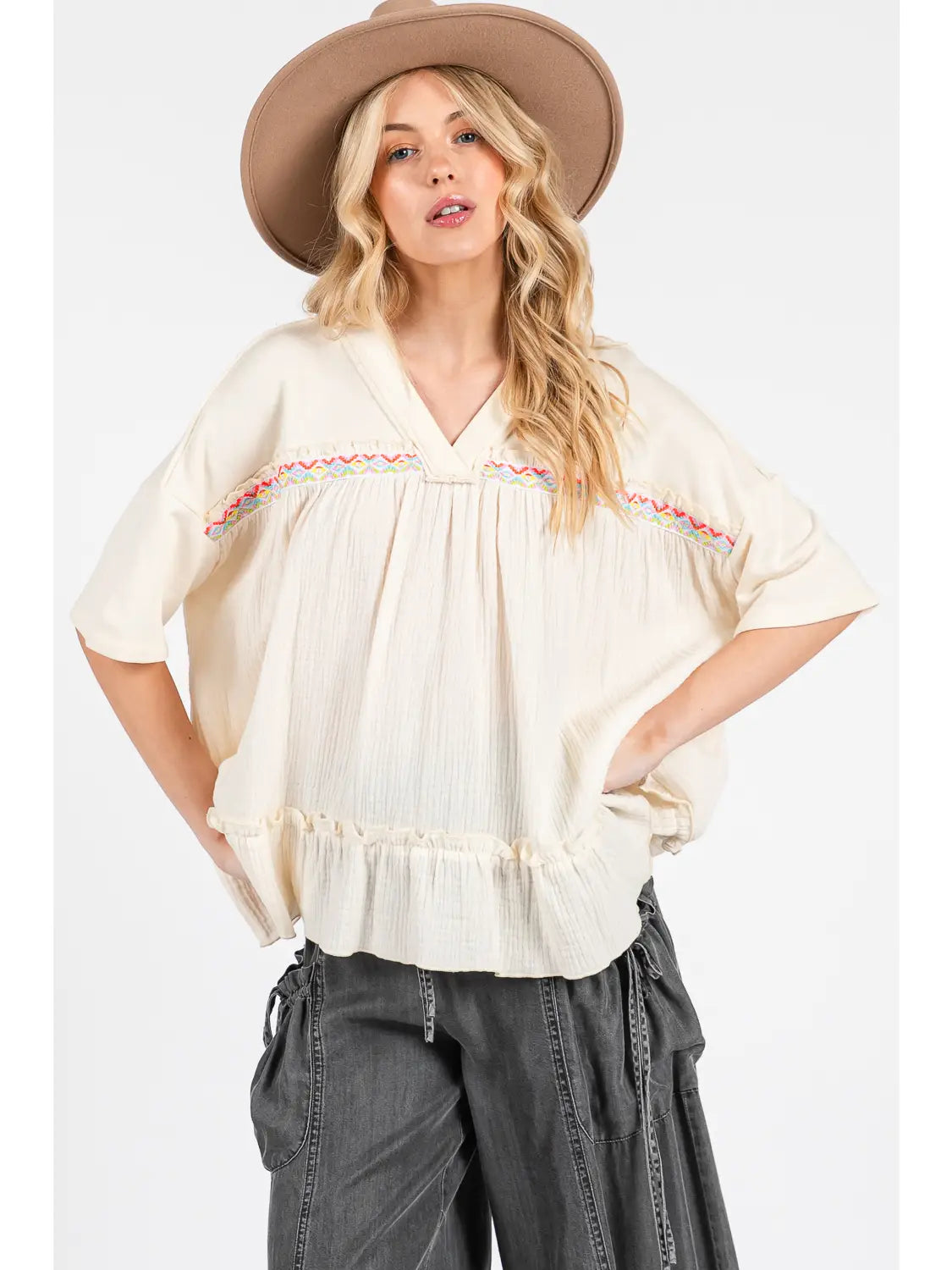 Kind Soul Embroidered Top