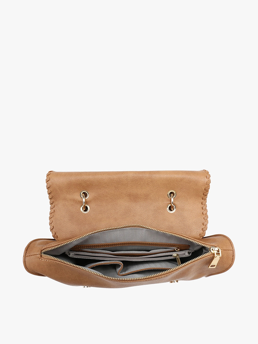 Cricket Studded Flapover w/ Handle - White