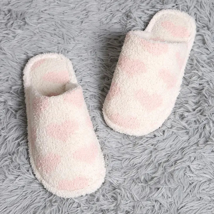 Soft Heart Pattern Slipper