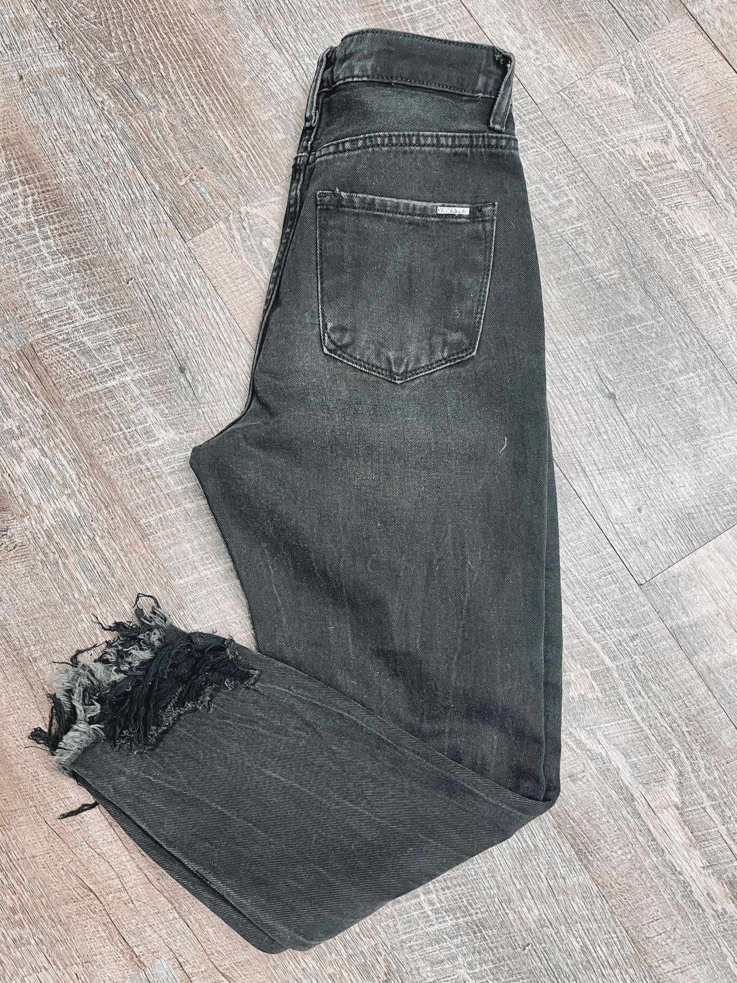 Emily Mom Fit Black Ankle Jeans