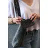 Black Cheetah Perforated Leather Handbag