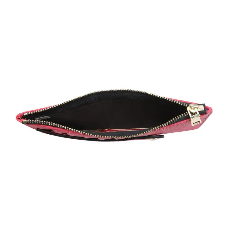 Saige Lizard Slim Card Holder Wallet