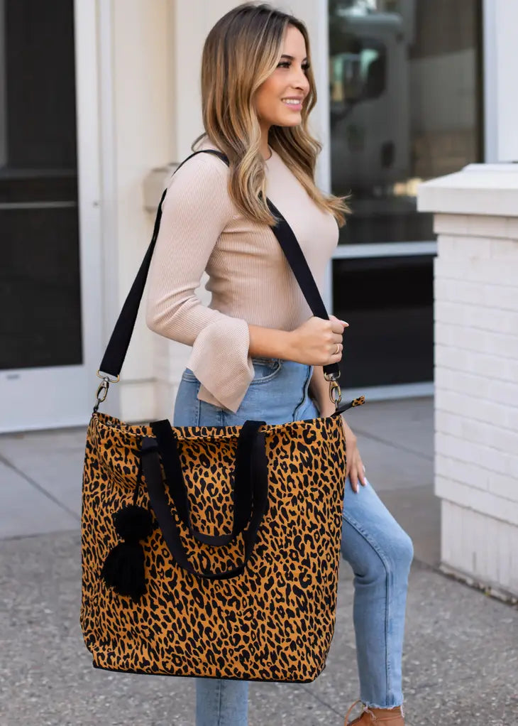 Large Leopard Tote