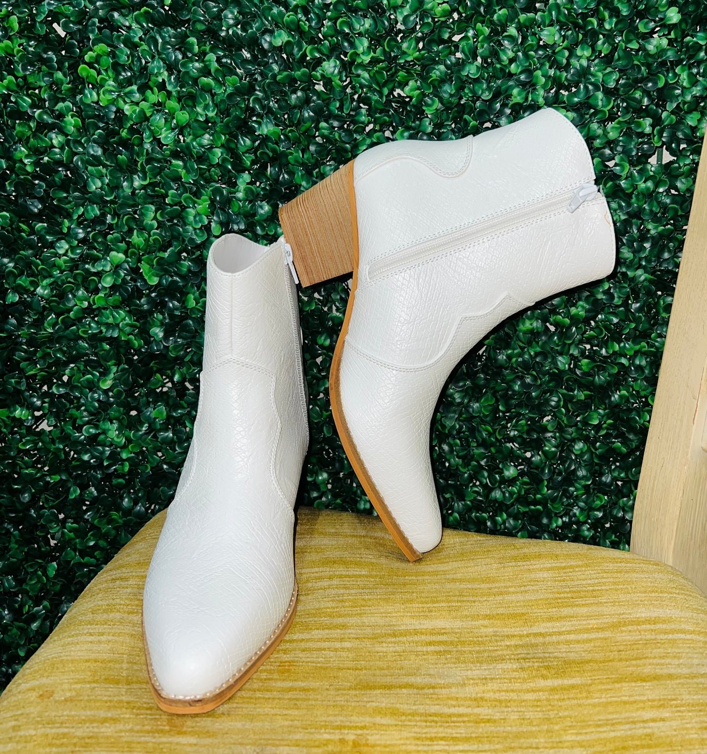 Concert Night White Booties