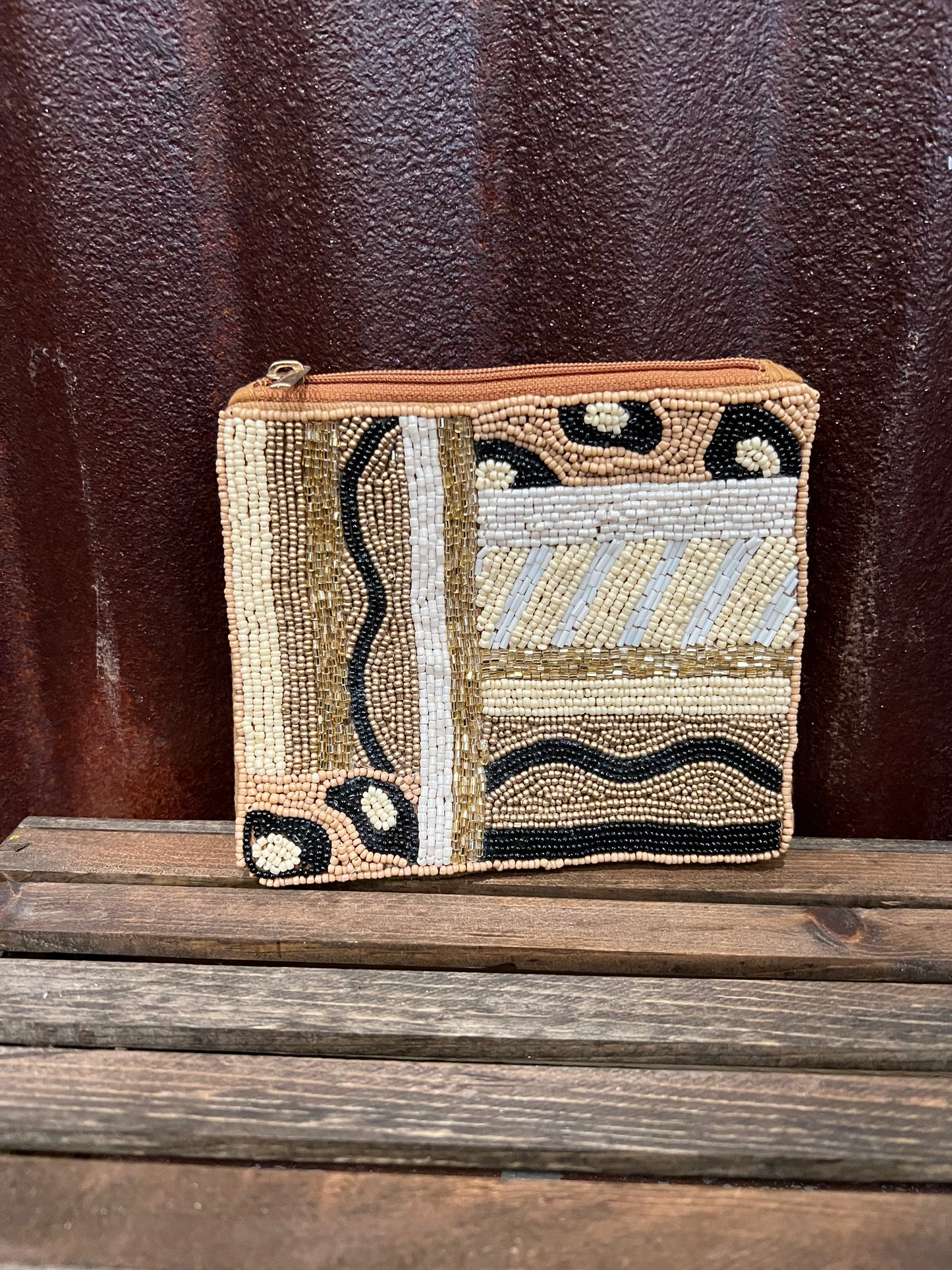 Leopard Multi Beaded Pouch