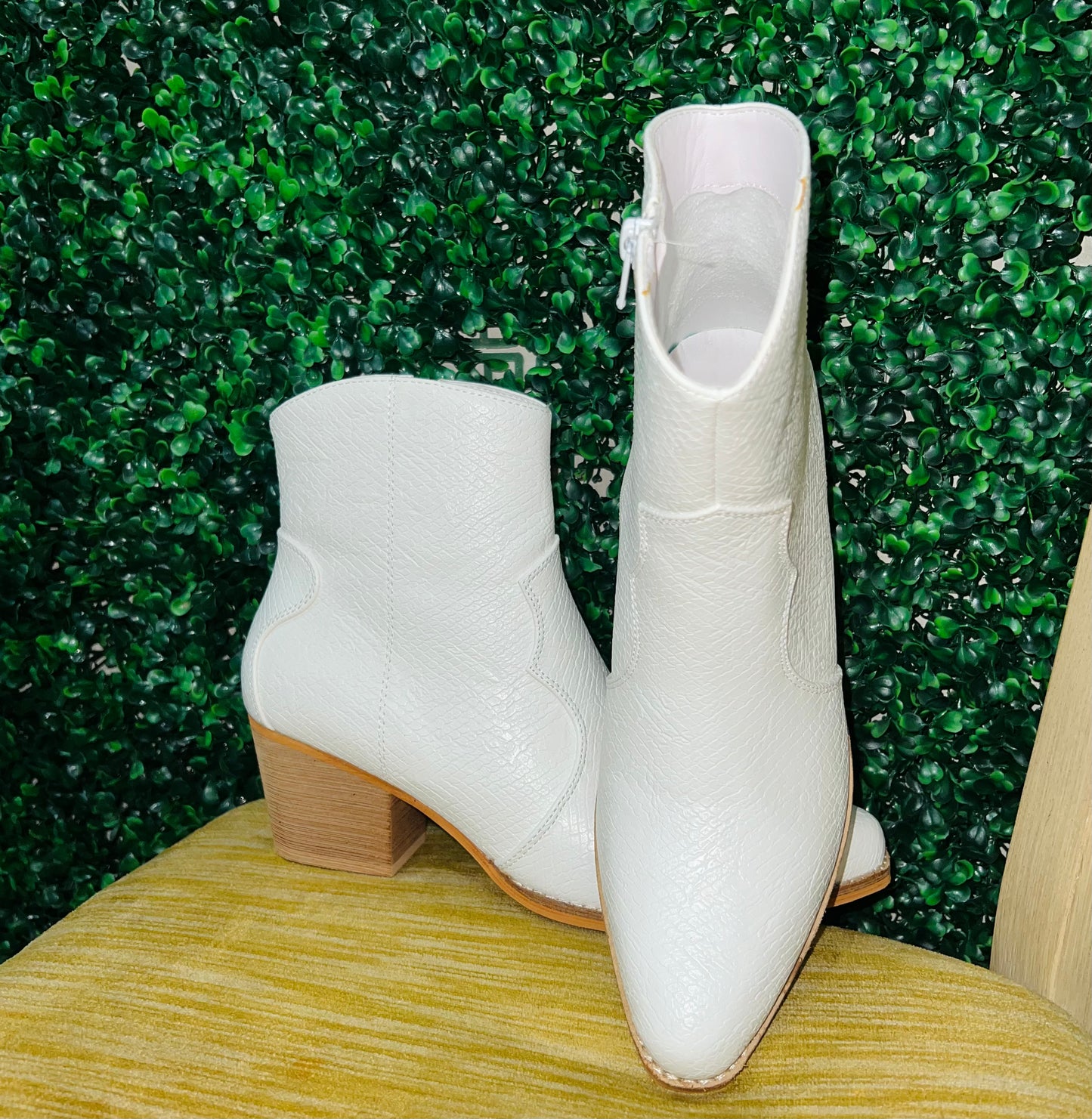 Concert Night White Booties
