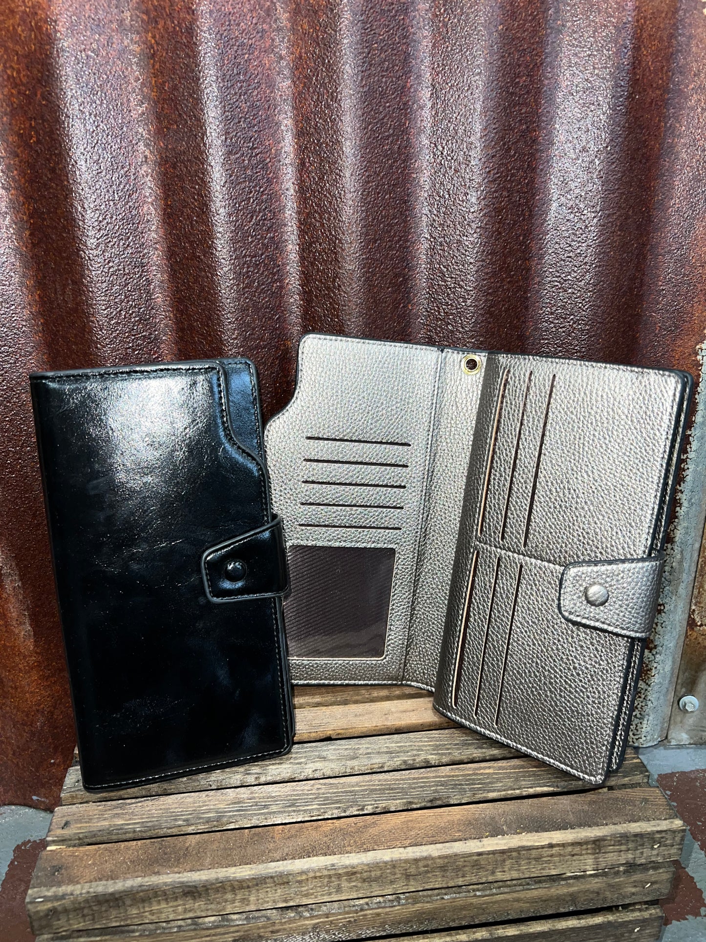 Georgia Large Wallet/Wristlet - Black