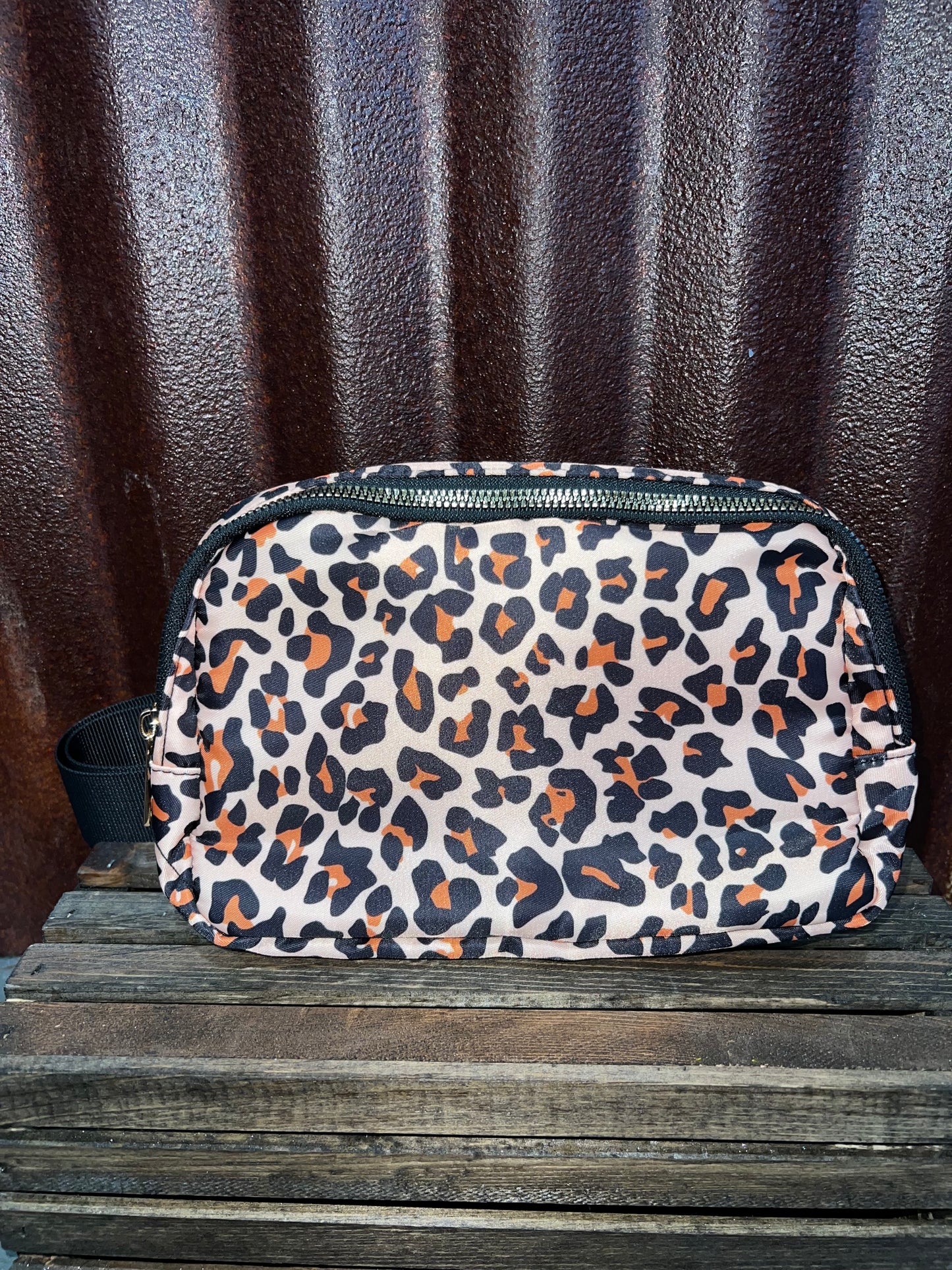 On My Way Crossbody Belt Bag - Camel Leopard