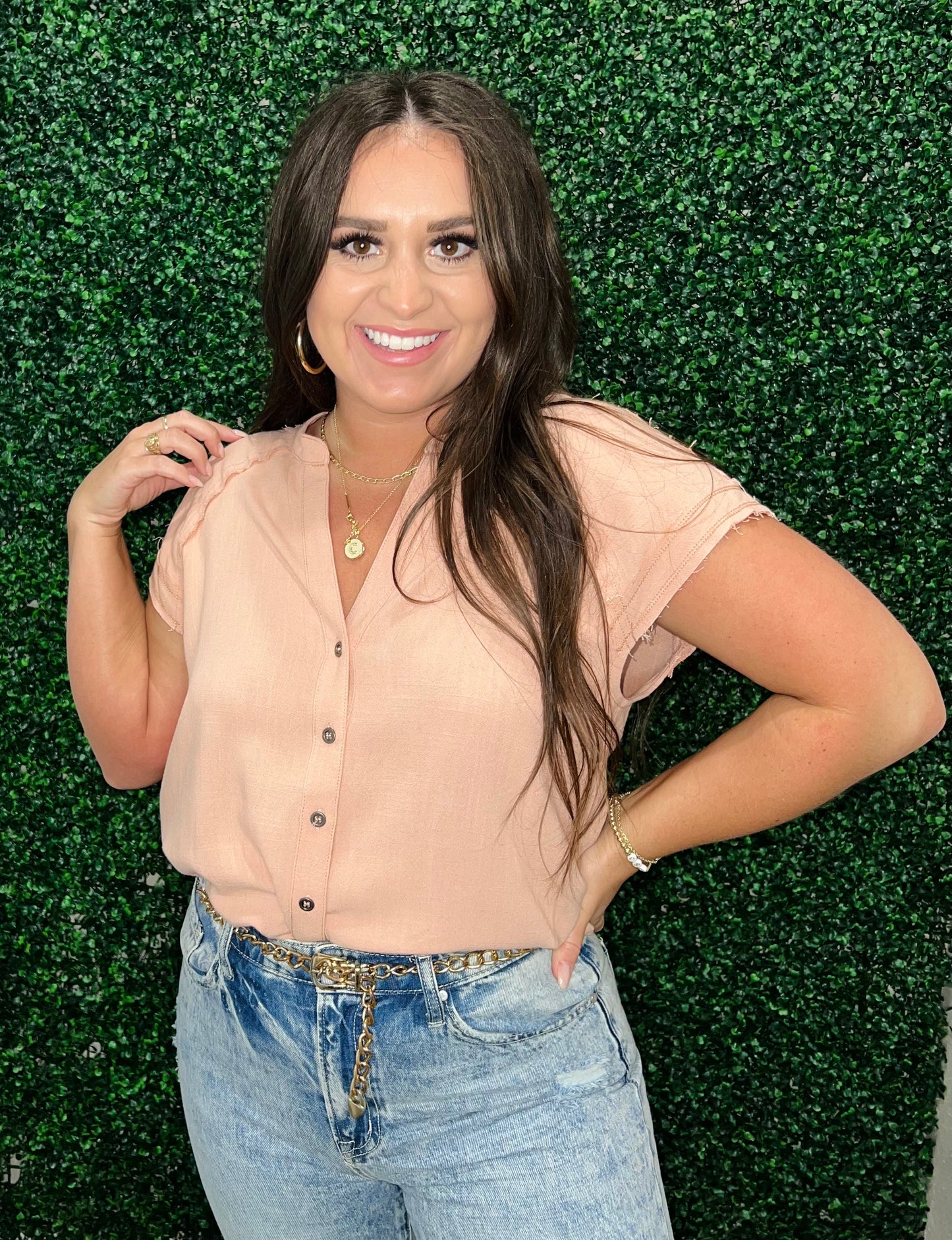 Graceful Moves Button Up Top