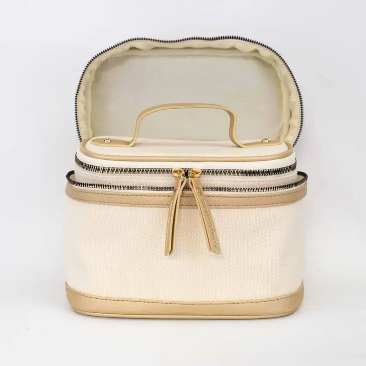 Sortino Train Case Set - Natural/Gold