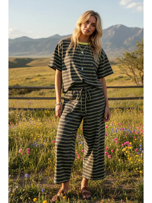 Hartley Striped Top & Pants Set