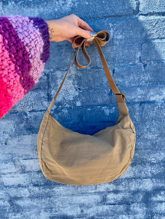 Puffer Small Tote Bag - Tan