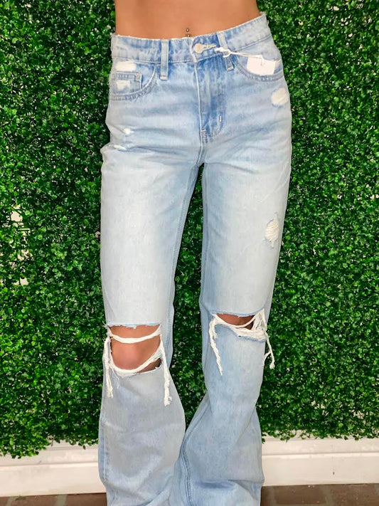 Leslie 90s High Rise Flare Jeans