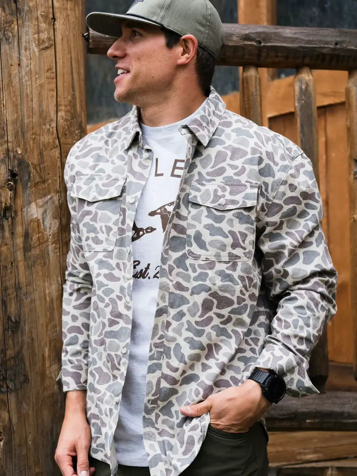 Classic Deer Camo Button Up Long Sleeve