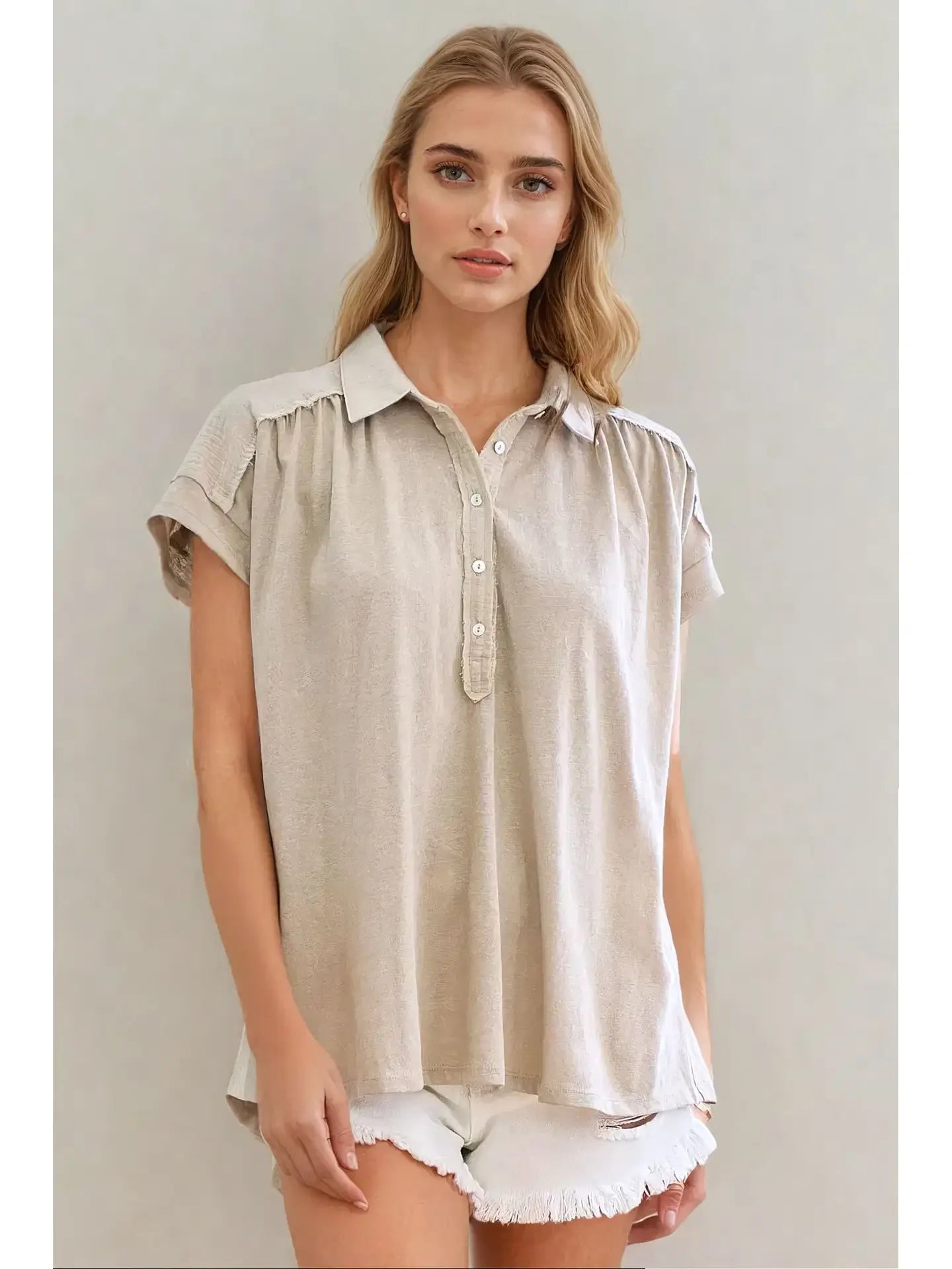 Call Me Casual Khaki Top