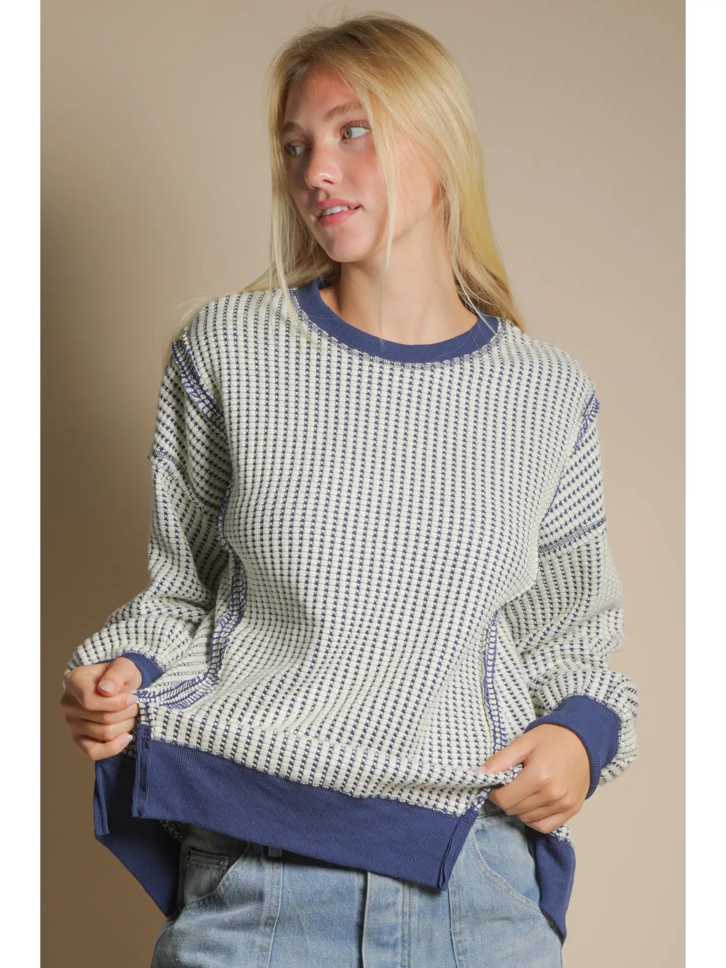 Big Hug Waffle Knit Top