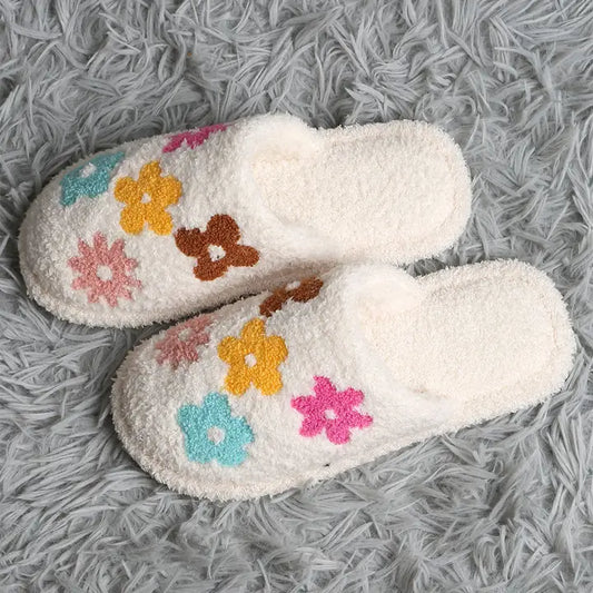 Colorful Flower Embroidered Slipper